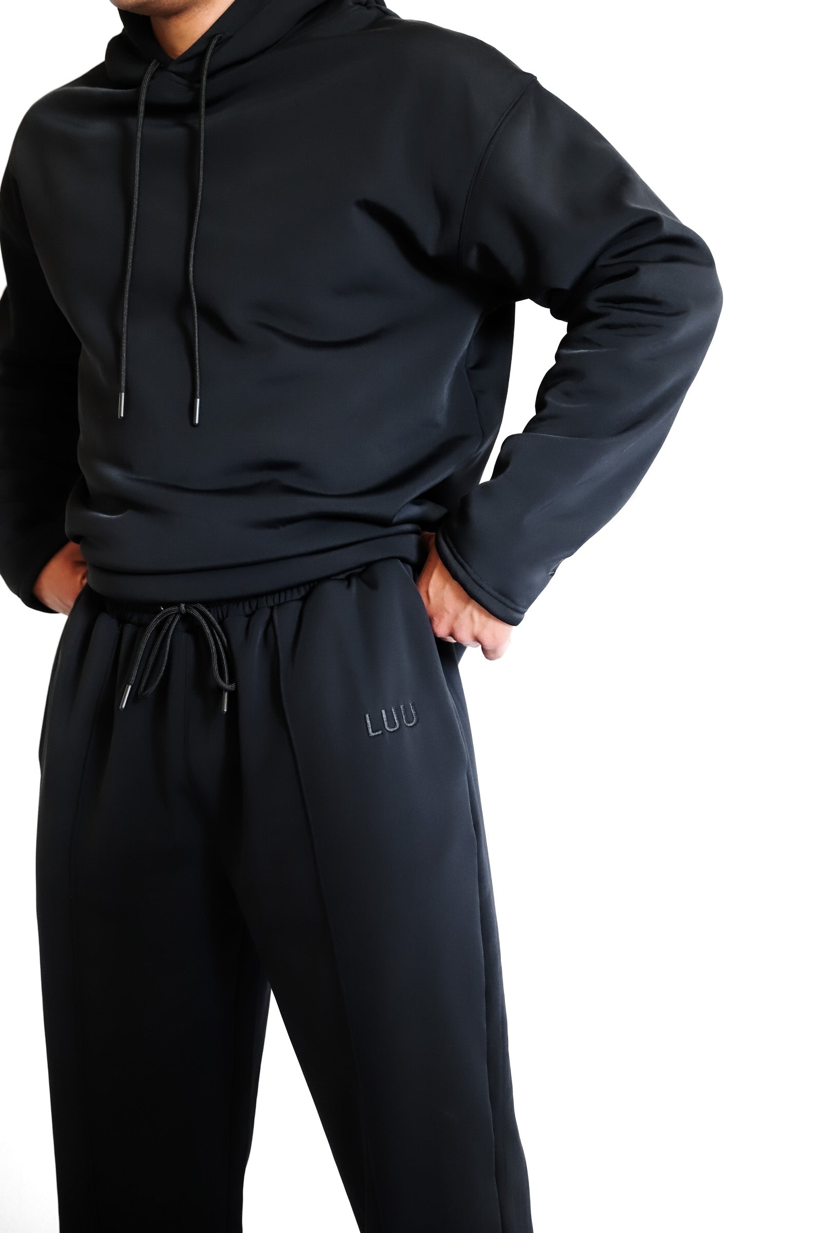 pet hair resistant sweatpants black
