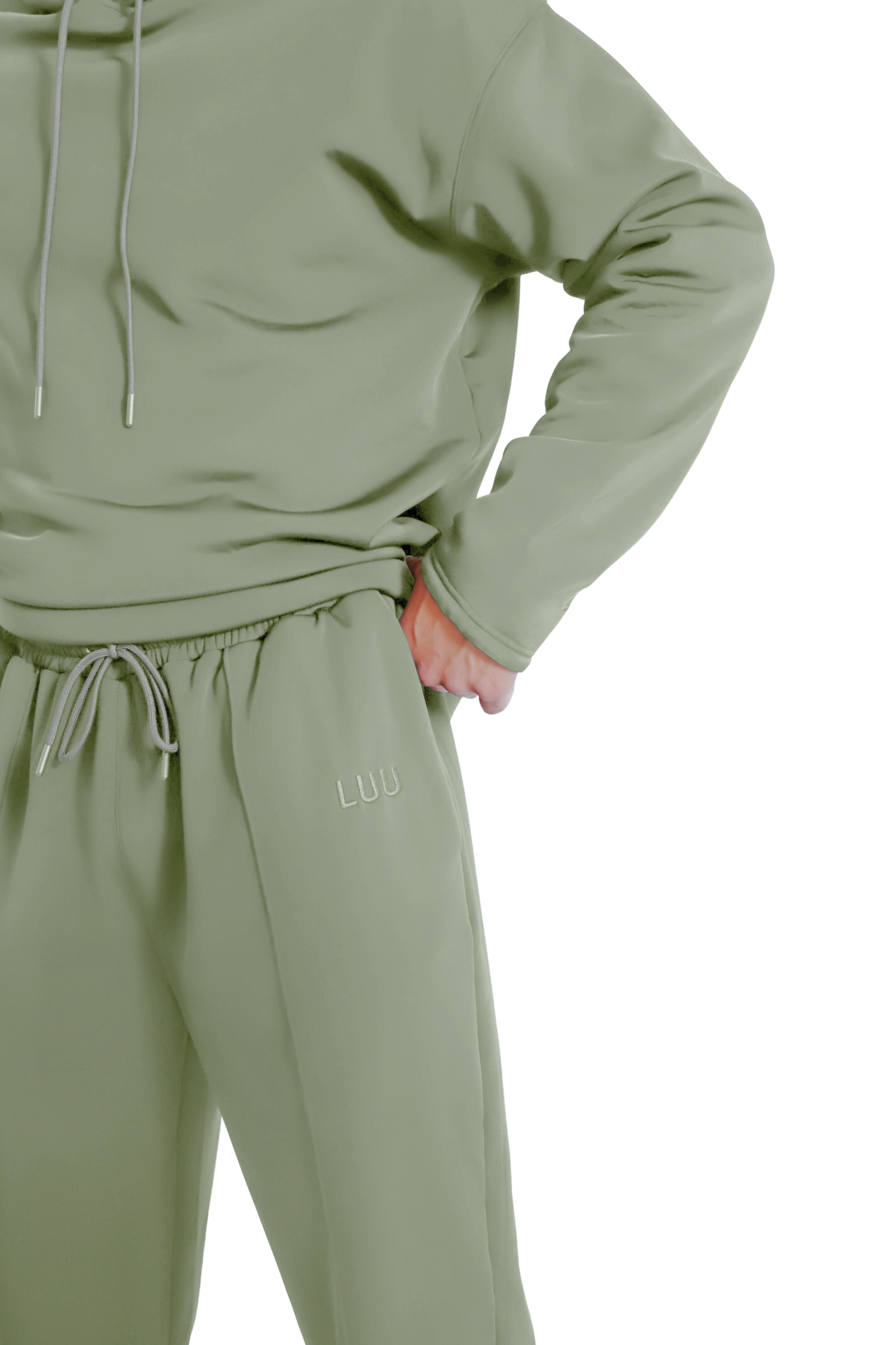 pet hair resistant sweatpants matcha
