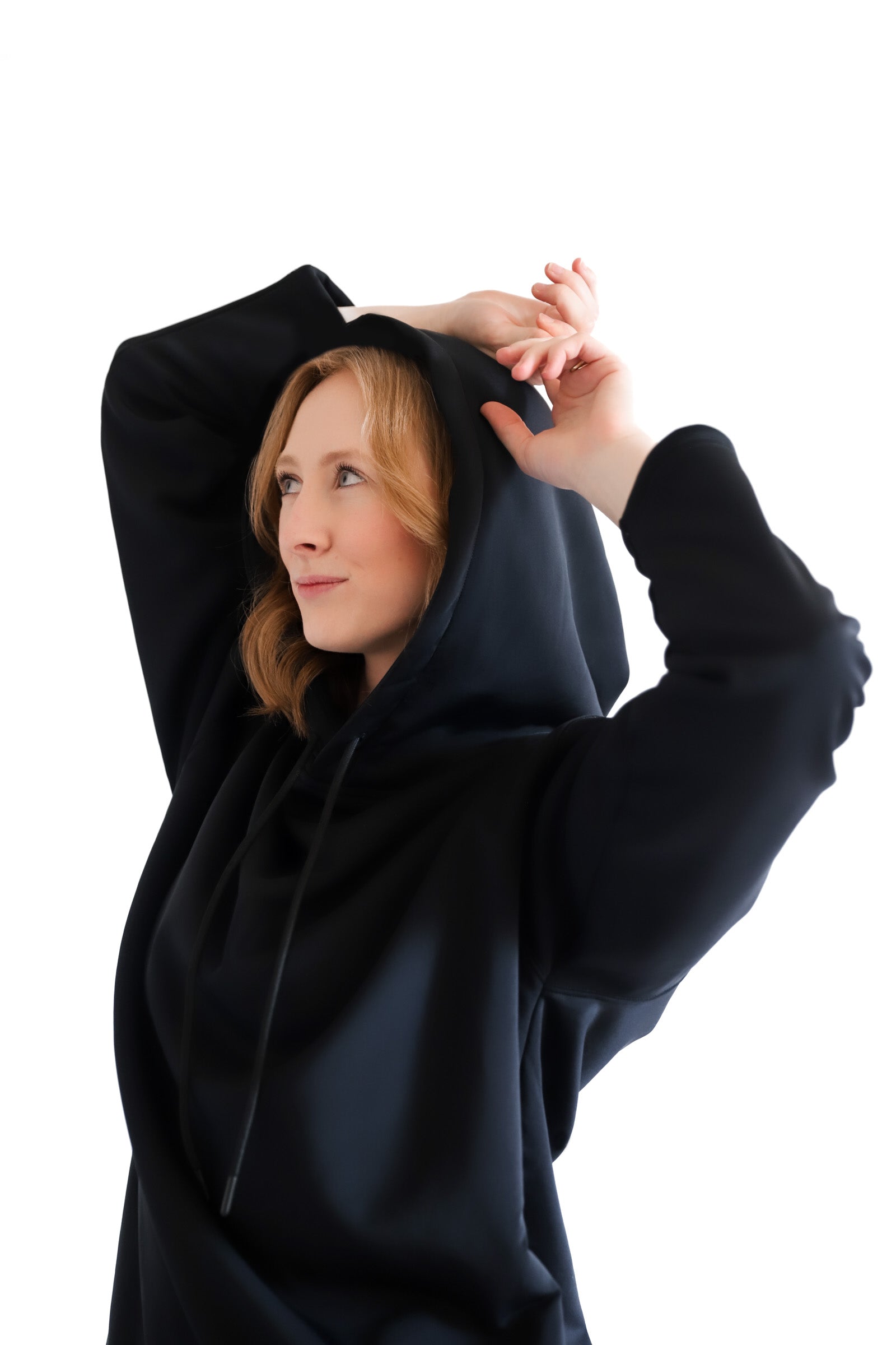 pet hair resistant hoodie black